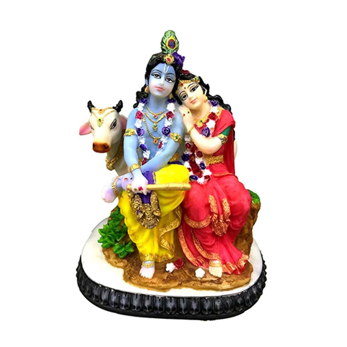 Big Sitting Radha - Krishna With Cow