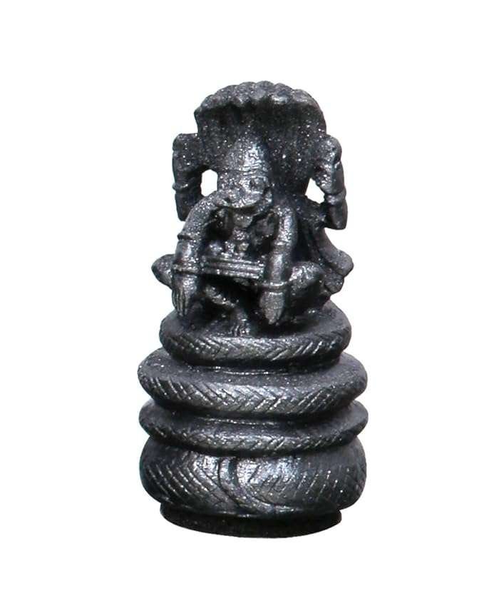 New Mini Narsimha Dev Murti for Car-Black Colour-Hindu God and Goddess Idol/Statue/Murti/Figurine-Height-2"-Polyster Resin