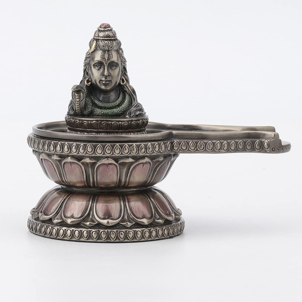 Beautiful Shiv Ling Idol-Metallic Finish-Height-4.75 Inches-Resin-Shiva Lingam