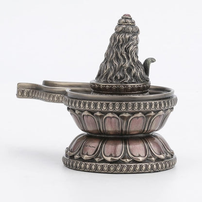 Beautiful Shiv Ling Idol-Metallic Finish-Height-4.75 Inches-Resin-Shiva Lingam