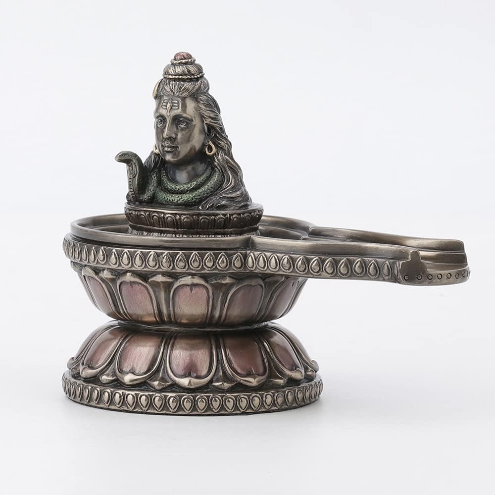 Beautiful Shiv Ling Idol-Metallic Finish-Height-4.75 Inches-Resin-Shiva Lingam