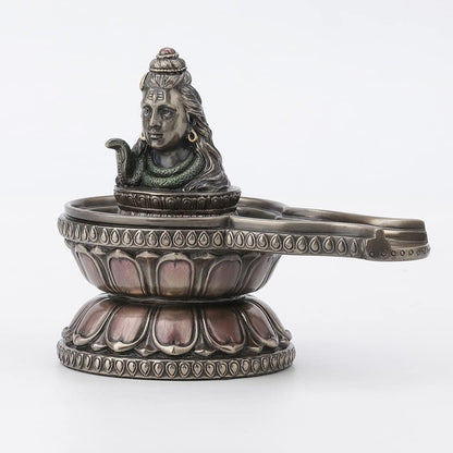 Beautiful Shiv Ling Idol-Metallic Finish-Height-4.75 Inches-Resin-Shiva Lingam