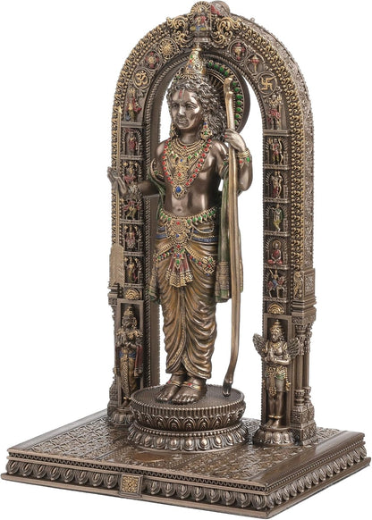 New Large Standing Handcarved Ram Ji Idol-Height-12 Inches-Arc Style-Highly Detailed-Resin-Ayodhya Temple Style