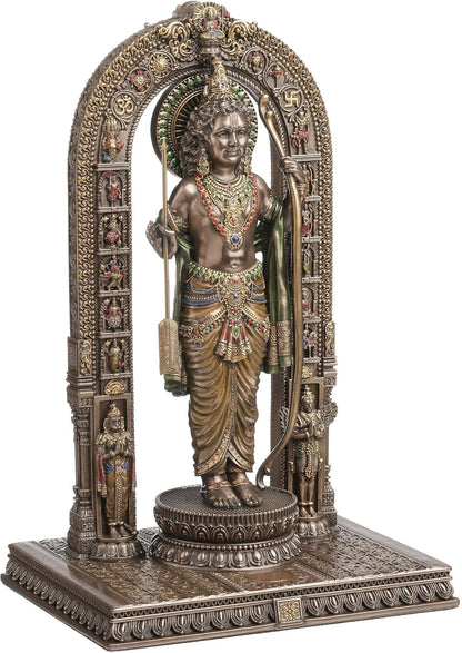 New Large Standing Handcarved Ram Ji Idol-Height-12 Inches-Arc Style-Highly Detailed-Resin-Ayodhya Temple Style