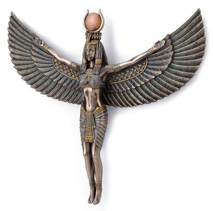 Large Egyptian Angel Model With Open Wings-Height-10 Inches