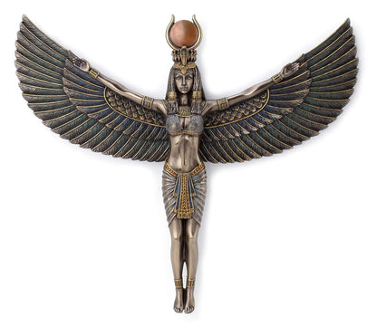 Large Egyptian Angel Model With Open Wings-Height-10 Inches