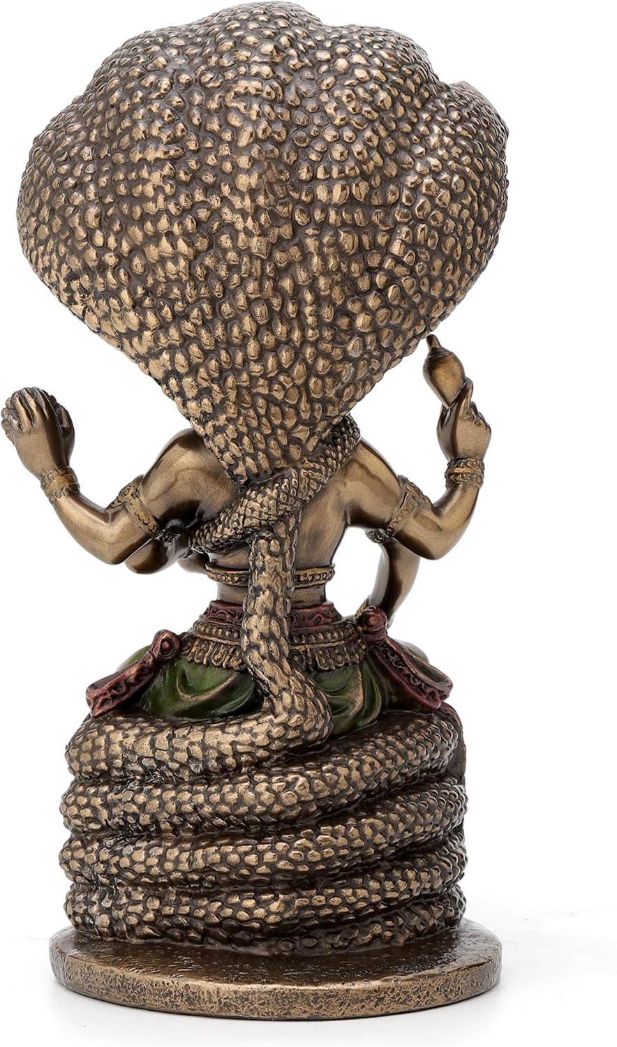 New Sitting Vishnu Idol On Base-Height-5.5 Inches-Metallic-Resin-Venkatesh Narayan Statue