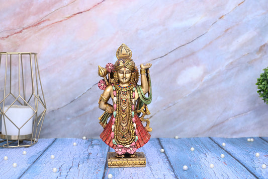 Shrinath Idol Standing For Home &Temple-Metallic Finish-Height-8 Inches