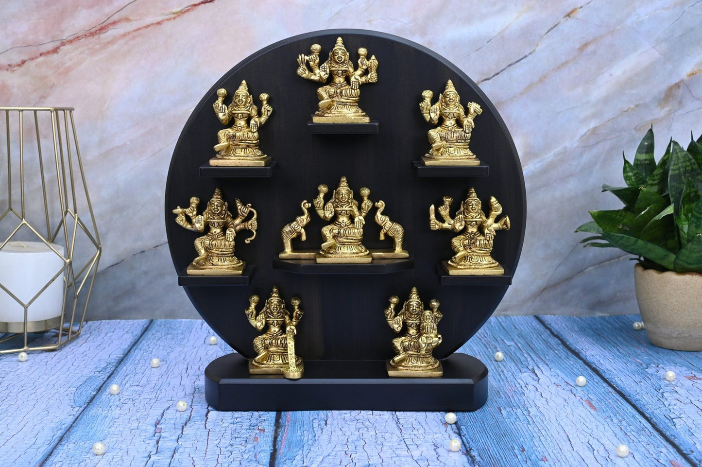 Brass Laxmi Ashta Avatar Eight Incarnations of Laxmi-Height-15 Inches