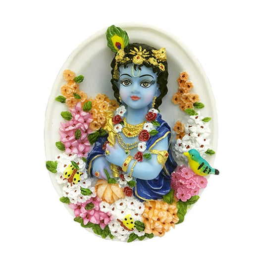 Oval Shape - Krishna With Flute