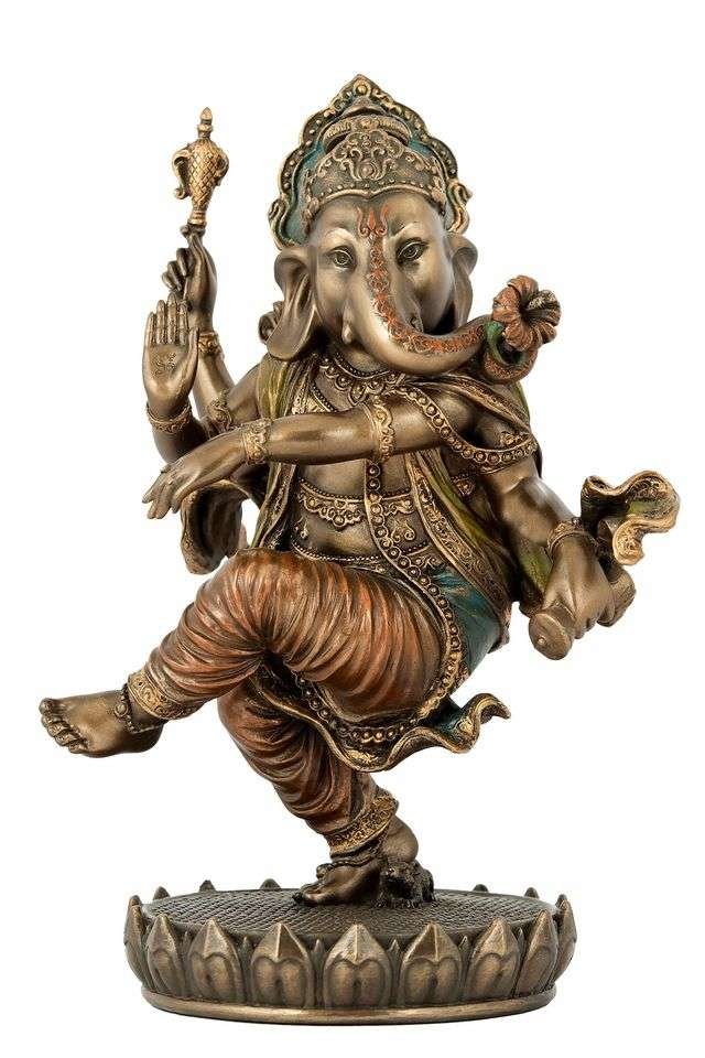 New Large Beautiful Dancing Ganesh for Home Decoration-Antique Finish-Resin-Height-8 Inches