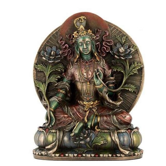 SrI Krishna CULTURE-Big Beautiful Tara Devi Arch On Base Showpiece for Home Decoration-Height-8 Inches-Antique-Resin