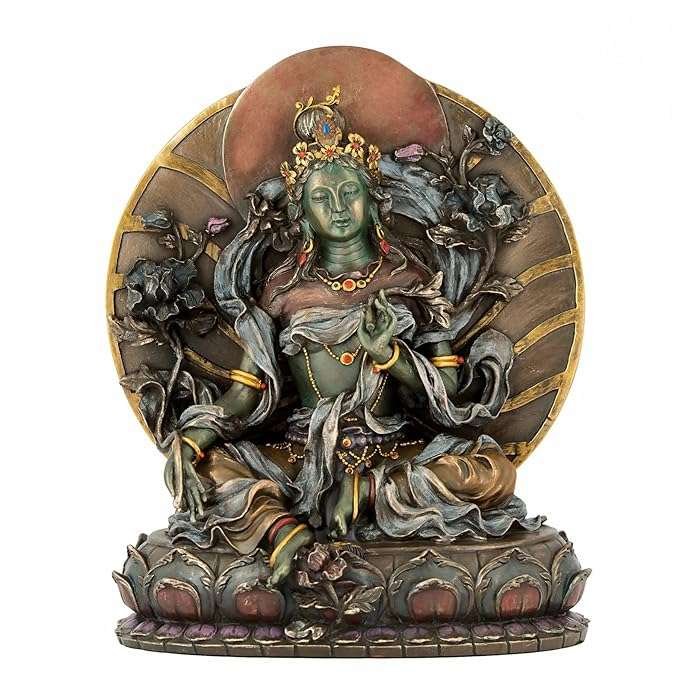 Big Beautiful Tara Devi Arch On Base for Home Decoration-Height-10 Inches-Antique-Resin