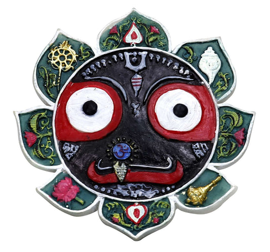 Handcrafted Resin Jagannath Ji Idol Fridge Magnet,Size-3.5", Multicolour