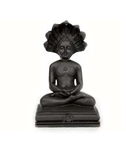 Big Parasvanath Murti-Black,Height-7 Inches,God Idols/Statue/Figuirnes,Material-Polyresin & Marble,Made in India
