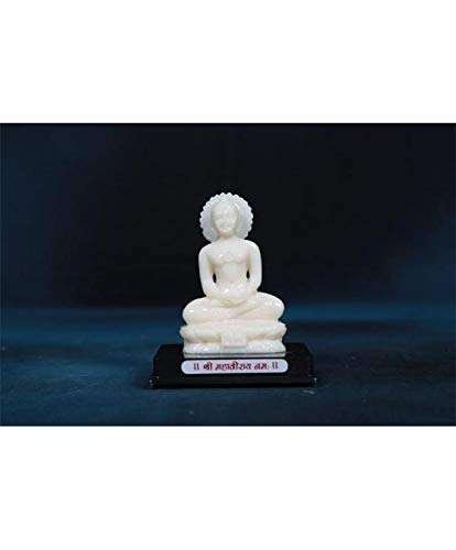 Polyresin and Marble Mahavir Swami Murti- 4 inches ( Multicolour)