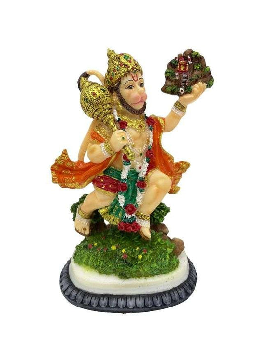 New Medium Flying Hanuman Ji-Height-5 Inches-Coloured-Murti for Home Décor