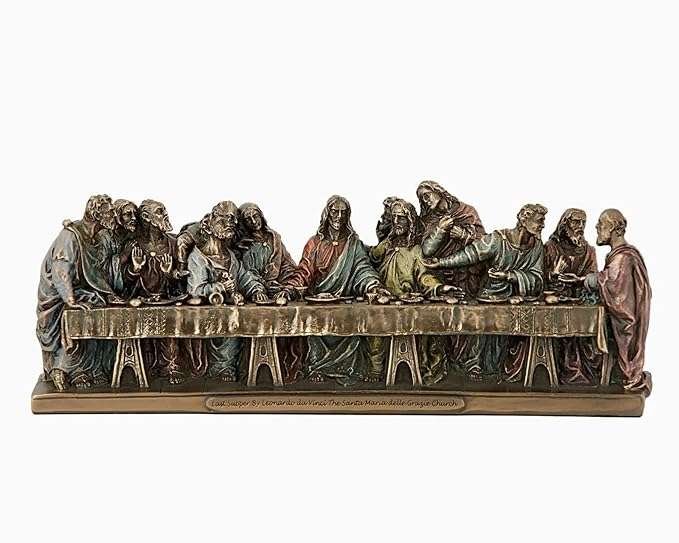 SrI Krishna CULTURE- The Last Supper Depiction by Leonardo Da Vinci Showpiece Gift for Christmas Home Decoration-Length-9.25 Inch- Cold Cast Resin