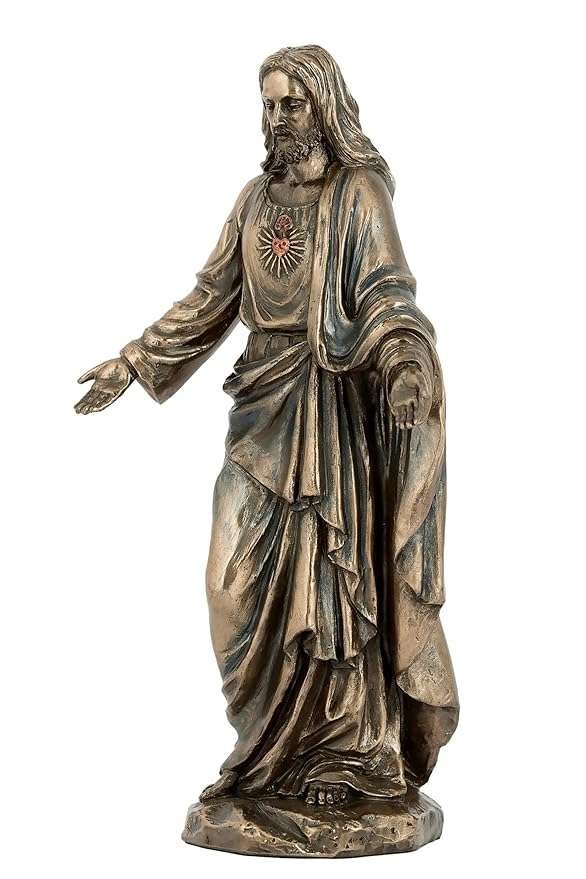 SrI Krishna CULTURE- Jesus Christ with Open Hands Blessing Posture Showpiece Gift Christmas-Height-8 Inches