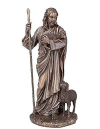 Jesus Christ With Sheep in Hands Showpiece Gift for Christmas-Height-12 Inches-Cold Cast Resin
