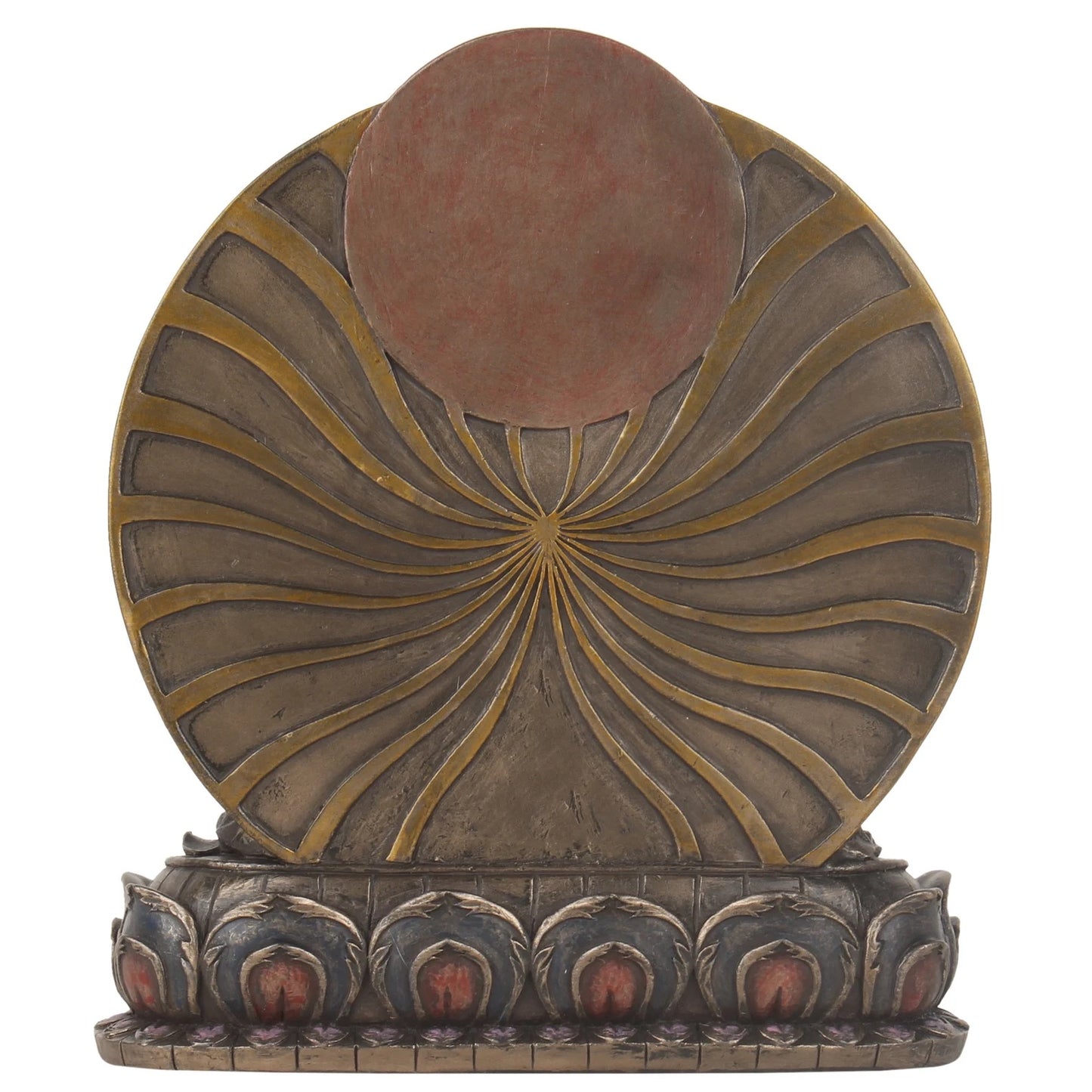 Tara Devi Sitting With Arc-Height-6 Inches-Metallic