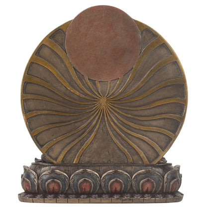 Tara Devi Sitting With Arc-Height-6 Inches-Metallic