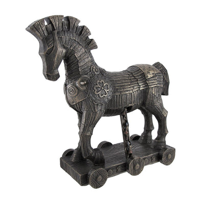 The Trojan Horse Greek Sculpture-Height-10 Inches-Resin-Greek Mythology Statue