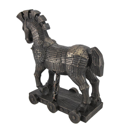 The Trojan Horse Greek Sculpture-Height-10 Inches-Resin-Greek Mythology Statue