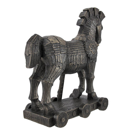 The Trojan Horse Greek Sculpture-Height-10 Inches-Resin-Greek Mythology Statue