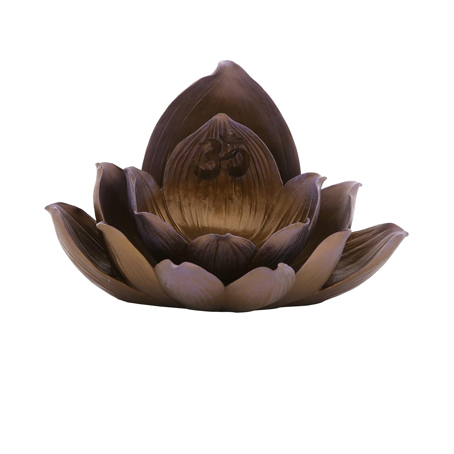 Om Tealight Candle & Incense Holder-Detachable-Om Reflection-Home D�cor and Temple-Length-6 Inches