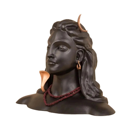 New Large Adiyogi Idol-Height-5 Inches-Black Colour-Shiva Idol-Resin