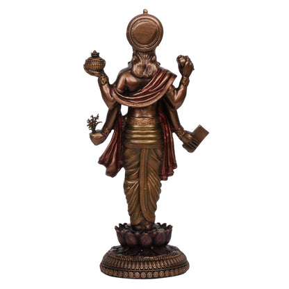 Dhanavantari Idol Of Ayurveda-Vishnu Avatar-Height-8 Inches-Resin-Metallic