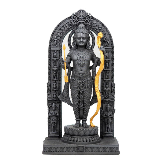 New Big Standing Ram Ji Murti With Arc-Height-10 Inches-Metallic Finish-Lord Rama