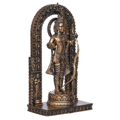 New Big Standing Ram Ji Murti With Arc-Height-10 Inches-Black Finish-Lord Rama