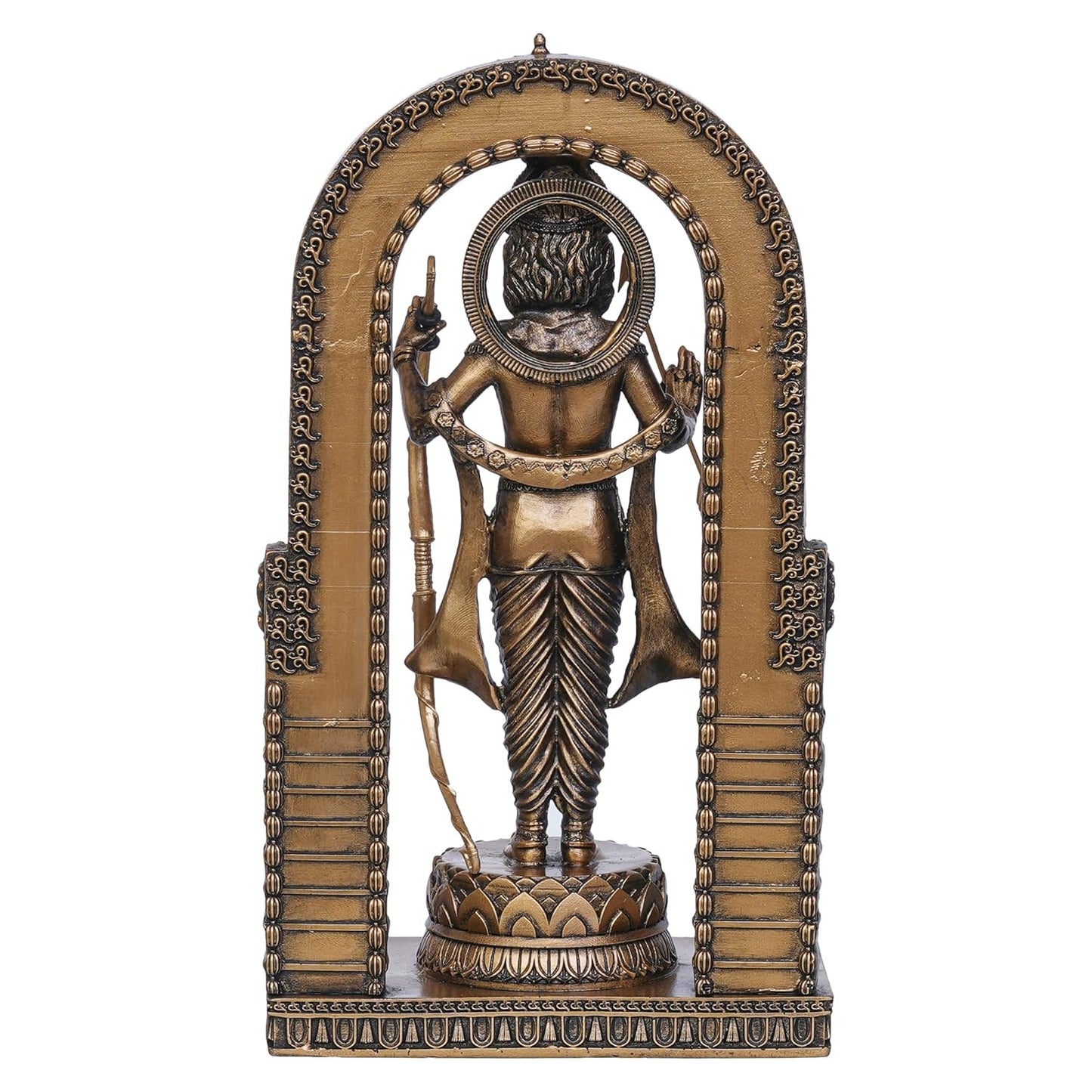 New Big Standing Ram Ji Murti With Arc-Height-10 Inches-Black Finish-Lord Rama