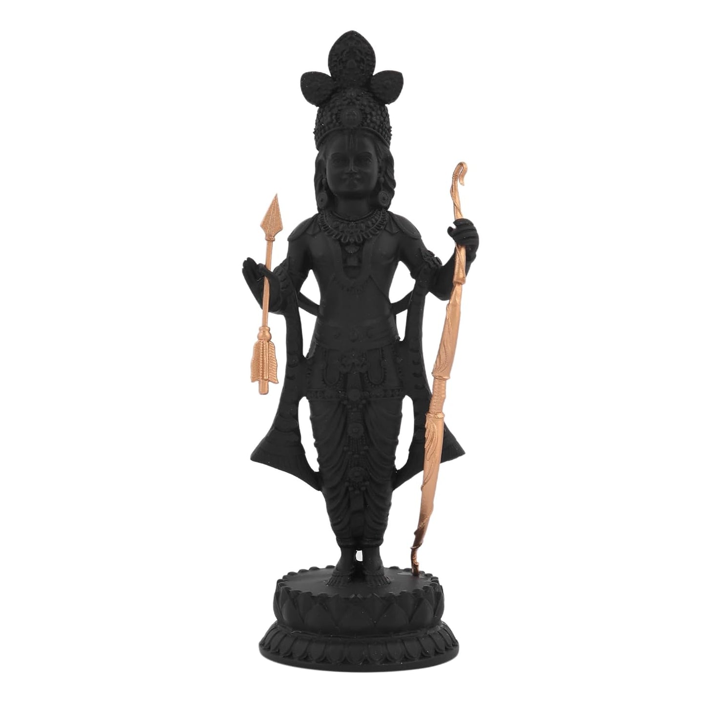 New Big Standing Ram Ji Murti On Base-Height-10 Inches-Metallic Finish-Lord Rama