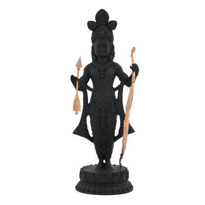 New Big Standing Ram Ji Murti On Base-Height-10 Inches-Metallic Finish-Lord Rama