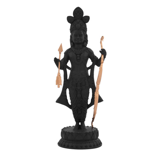 New Big Standing Ram Ji Murti On Base-Height-10 Inches-Metallic Finish-Lord Rama