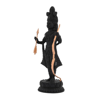 New Big Standing Ram Ji Murti On Base-Height-10 Inches-Metallic Finish-Lord Rama