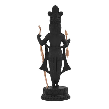 New Big Standing Ram Ji Murti On Base-Height-10 Inches-Metallic Finish-Lord Rama