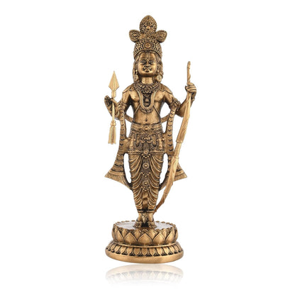 New Big Standing Ram Ji Murti On Base-Height-10 Inches-Black Finish-Lord Rama