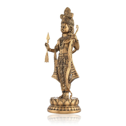 New Big Standing Ram Ji Murti On Base-Height-10 Inches-Black Finish-Lord Rama