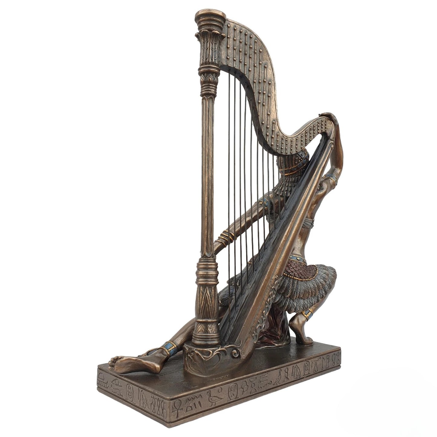 Egyptian Lady Musician Statue-Song Of The Nile-Height-10 Inches-Resin-Metallic-Showpiece For Home