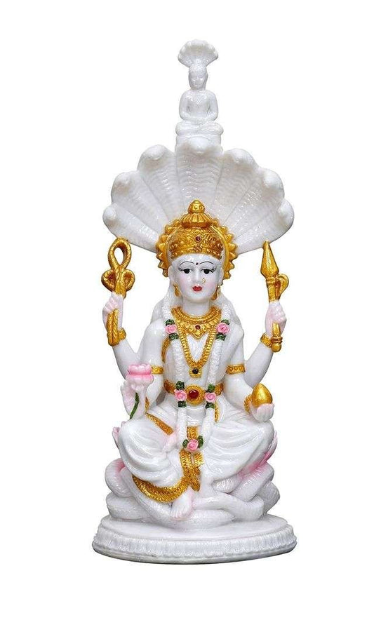 Big Padmavati MATA Murti -Hindu God and Goddess Idol/Statue/Murti/Figurine-Height-8"-Polyster Resin-Multicolour