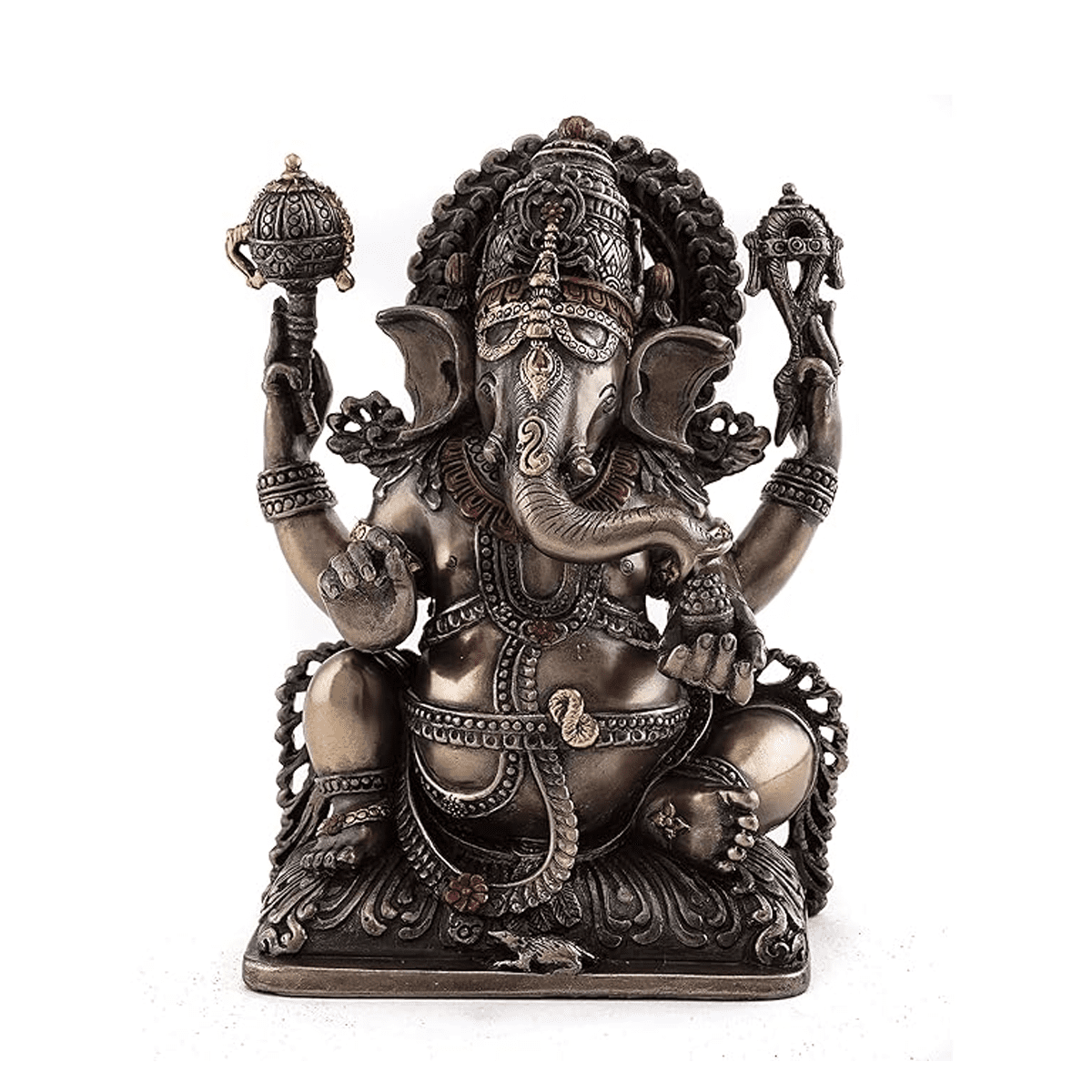 Carved Ganesh- Lord of Prosperity & Fortune Height-5 Inches-Resin