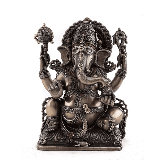 Carved Ganesh- Lord of Prosperity & Fortune Height-5 Inches-Resin