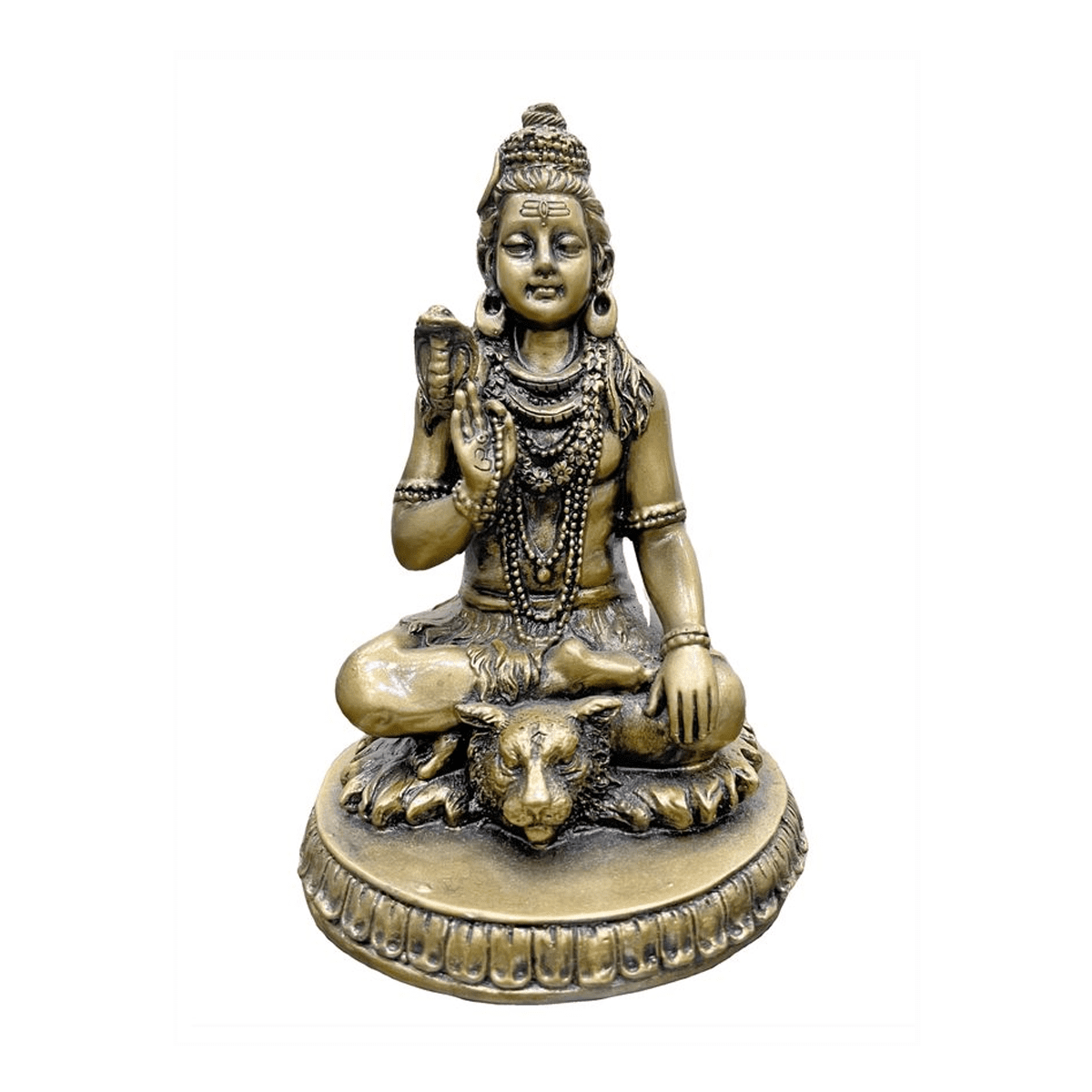 New Medium Shiv Sitting Pose-Height-5.5 Inches for Home Decoration-Antique Finish-Resin