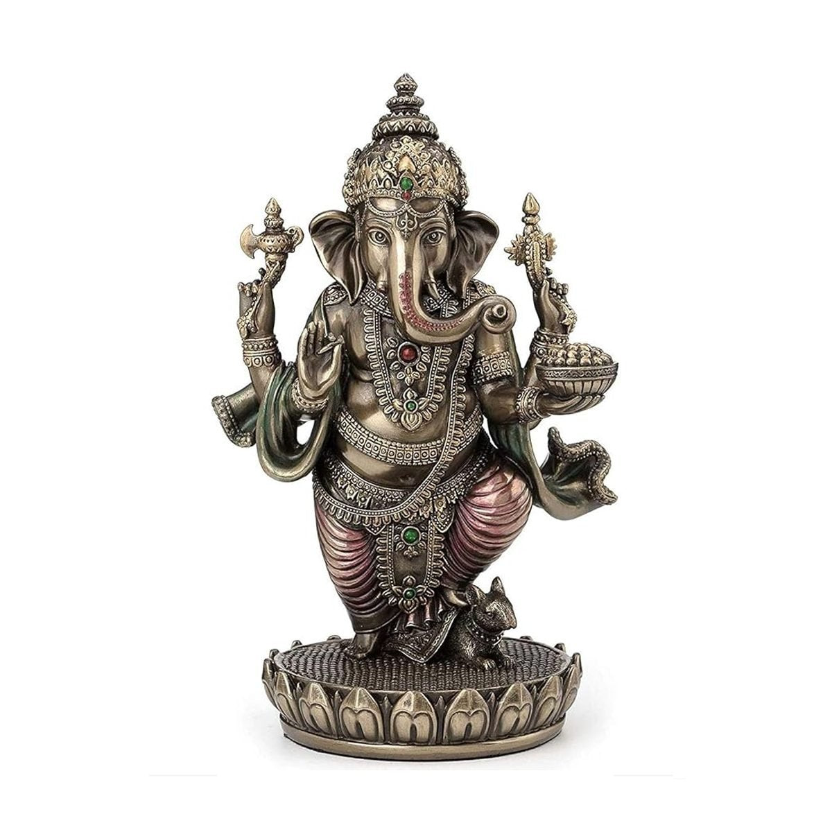 Standing Ganesh (Ganesha) Hindu Elephant God of Success Statue,Height- 5 inch