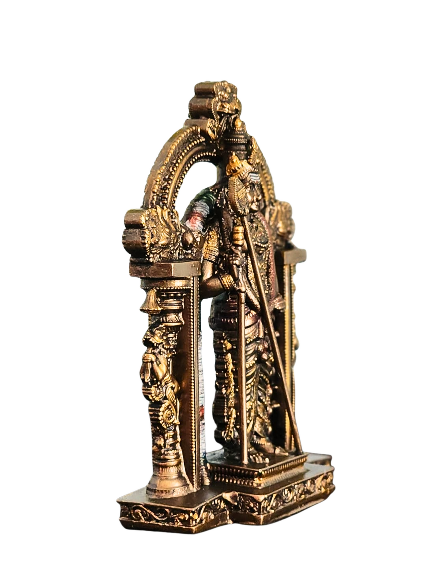 Medium Standing Murugan Idol-Height-5 inches-Metallic-Resin