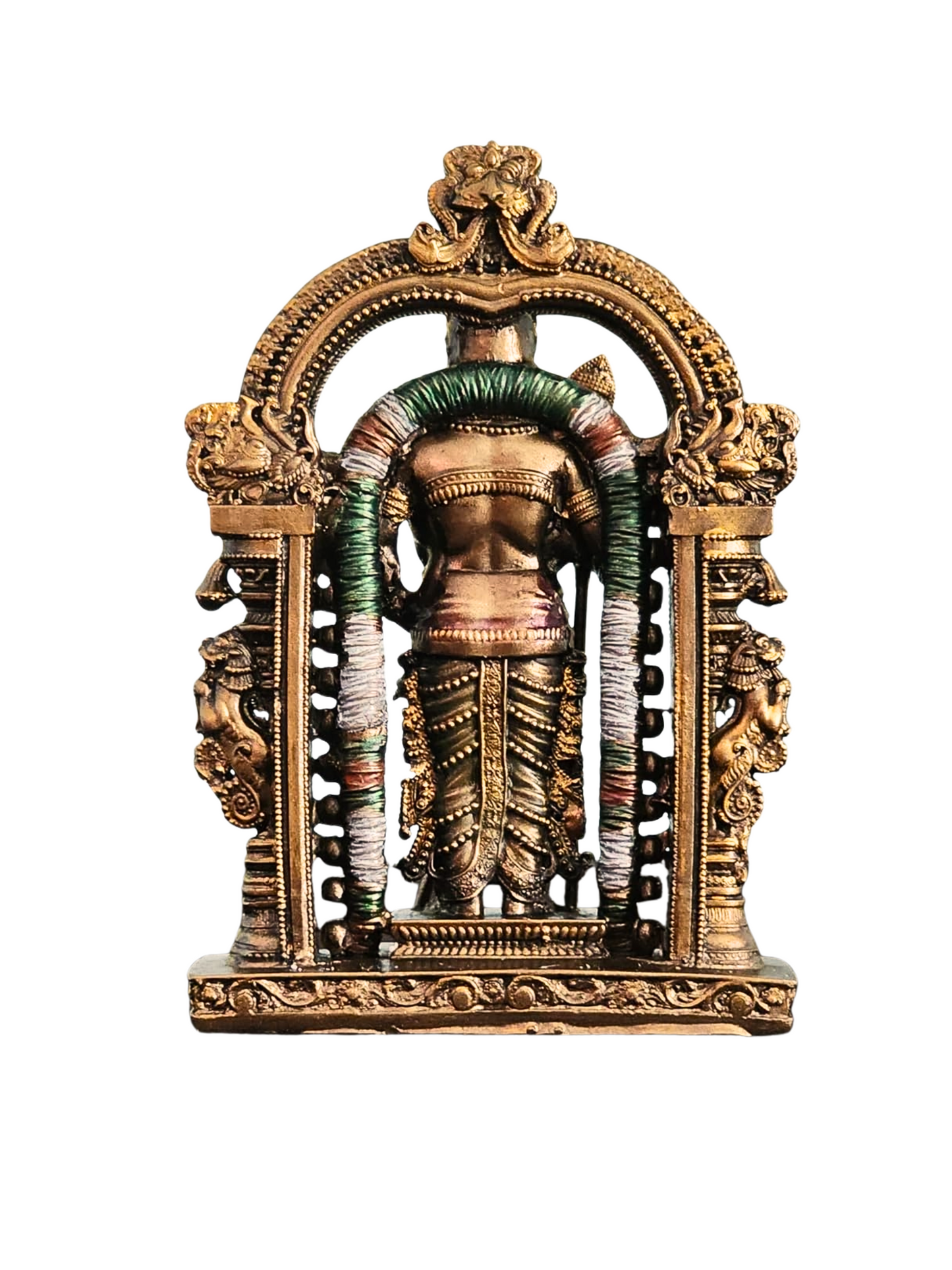 Large Standing Murugan Idol-Height 8 Inches-Metallic-Resin